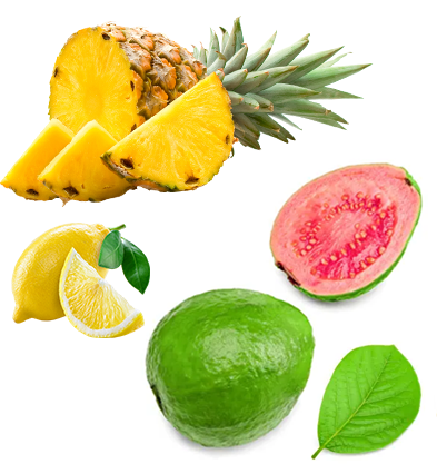 A variety of fruits are shown in this picture.